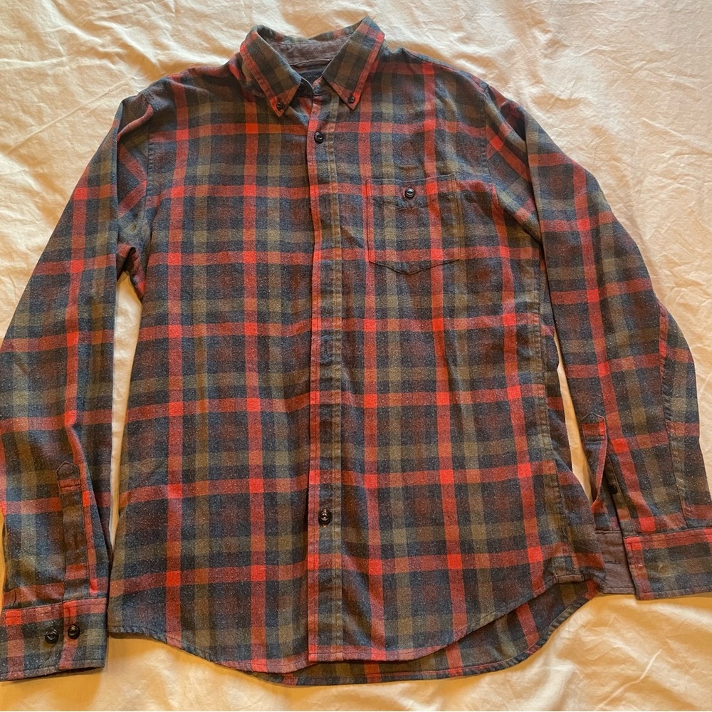 Weatherproof Red and Blue Plaid Casual Shirt